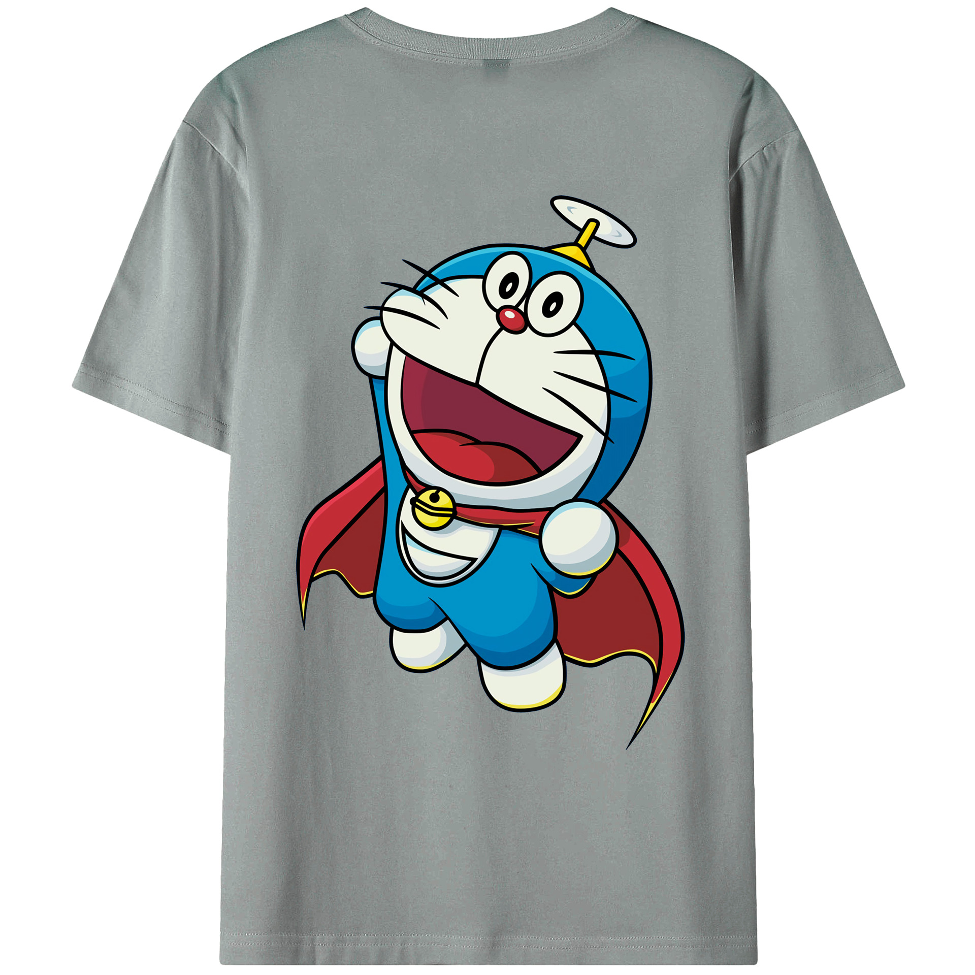（画像用） ドラえもん Doraemon 綿100％ メンズ半袖Tシャツ（バックプリント） 通気性